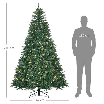 Umělý vánoční stromek se 700 LED světly, výška 2.1m