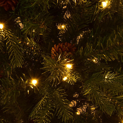Artificial Christmas Tree with LED Lights, 210 cm, Green
