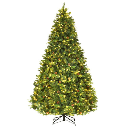 Artificial Christmas Tree with LED Lights, 240 cm, Green