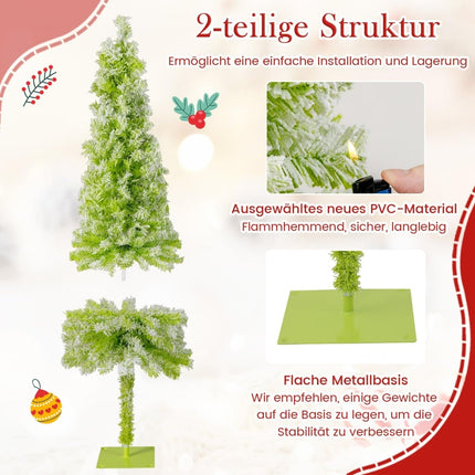 Umělý vánoční stromek se světly a sněhem, 150 cm