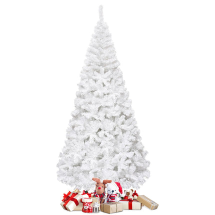 Artificial Christmas Tree with Metal Stand, 210 cm, White