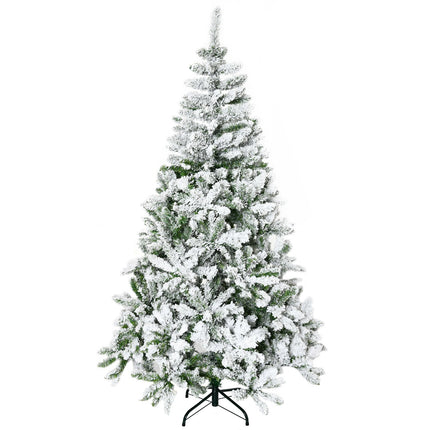 180 cm künstlicher Weihnachtsbaum mit Schnee – 750 Spitzen, für drinnen