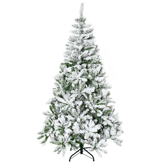 180 cm künstlicher Weihnachtsbaum mit Schnee – 750 Spitzen, für drinnen