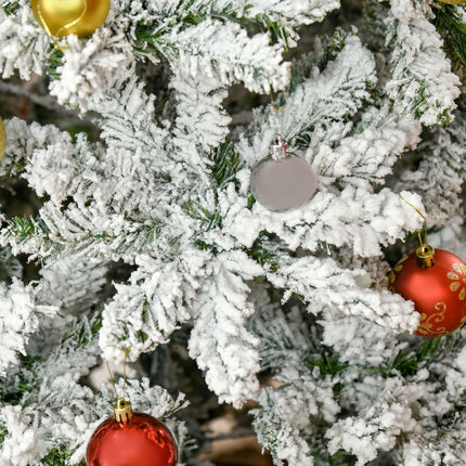 180 cm künstlicher Weihnachtsbaum mit Schnee – 750 Spitzen, für drinnen