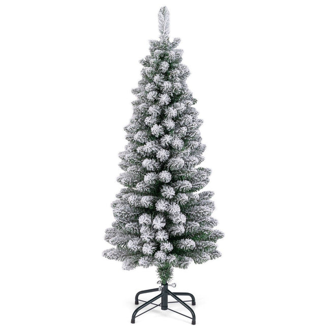 Artificial Christmas tree pencil 120 cm Christmas tree with snow green