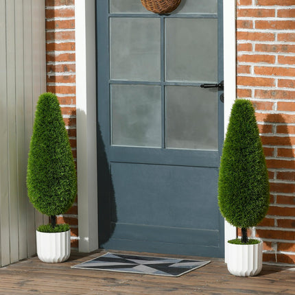 Artificial cypress trees with moss - Set of 2.90 cm