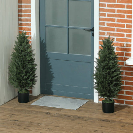2er-Set 90 cm UV-beständige künstliche Zypressenbäume