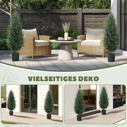 2er-Set 90 cm UV-beständige künstliche Zypressenbäume
