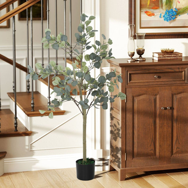 Großer künstlicher Eukalyptusbaum 150 cm mit Topf