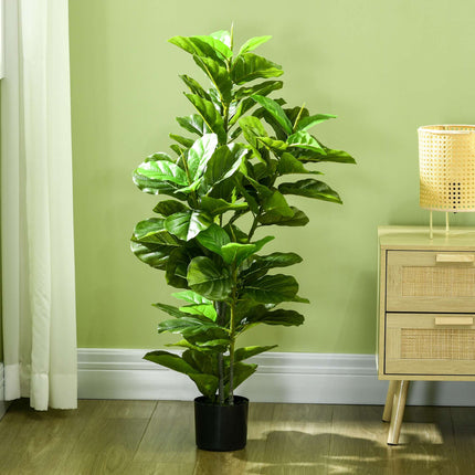 Artificial Ficus Plant, 110 cm, 90 Leaves with Pot