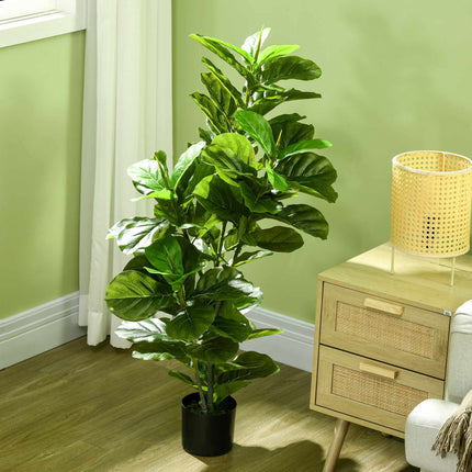 Artificial Ficus Plant, 110 cm, 90 Leaves with Pot