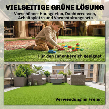 Kunstrasen 100x400cm, selbstentwässernd, 10mm Höhe