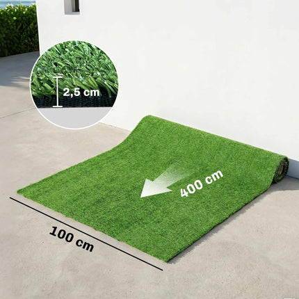 Kunstrasen 100x400cm, selbstentwässernd, 10mm Höhe