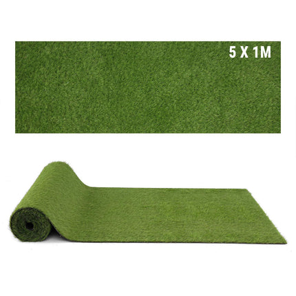 Kunstgrasmat 5x1m, 20mm poolhoogte, drainagegaten