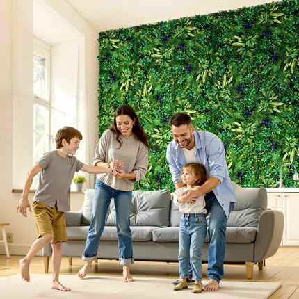 Artificial Grass Wall Panels, 12 Pack 20x20 In, 3D Boxwood