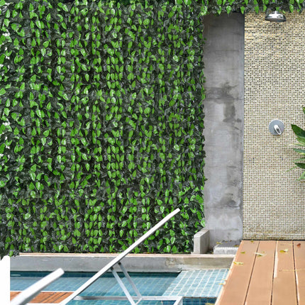 Artificial Greenery Privacy Fence, 300x100 cm, Dark Green
