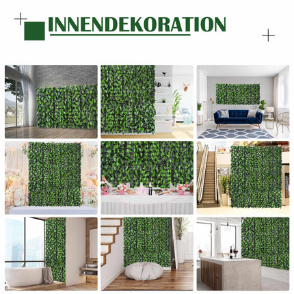 Artificial Greenery Privacy Fence, 300x100 cm, Dark Green