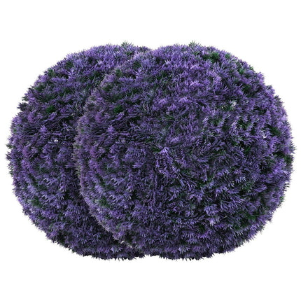 Artificial Lavender Topiary Balls, UV-Resistant, 38 cm, Set of 2