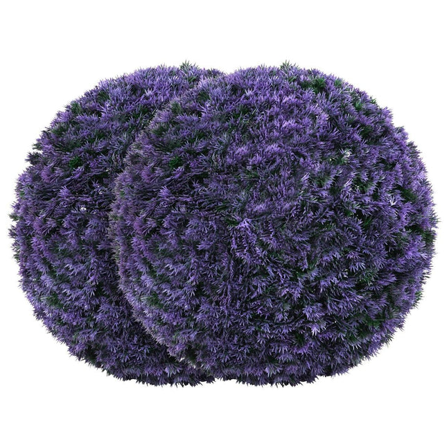 Umělé levandulové tvarované koule, odolné proti UV, 38 cm, sada 2 ks