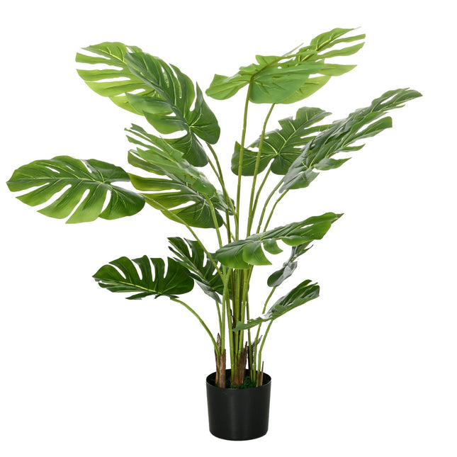 Künstliche Monstera-Pflanze im Topf, 120 cm – lebensechtes Grün