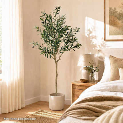 Artificial Olive Tree 150 cm with 24 Olives, 576 Silk Leaves, Green