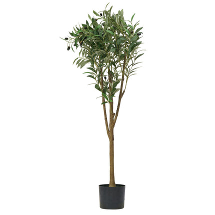 Artificial Olive Tree 150cm with Black Pot, Fruits