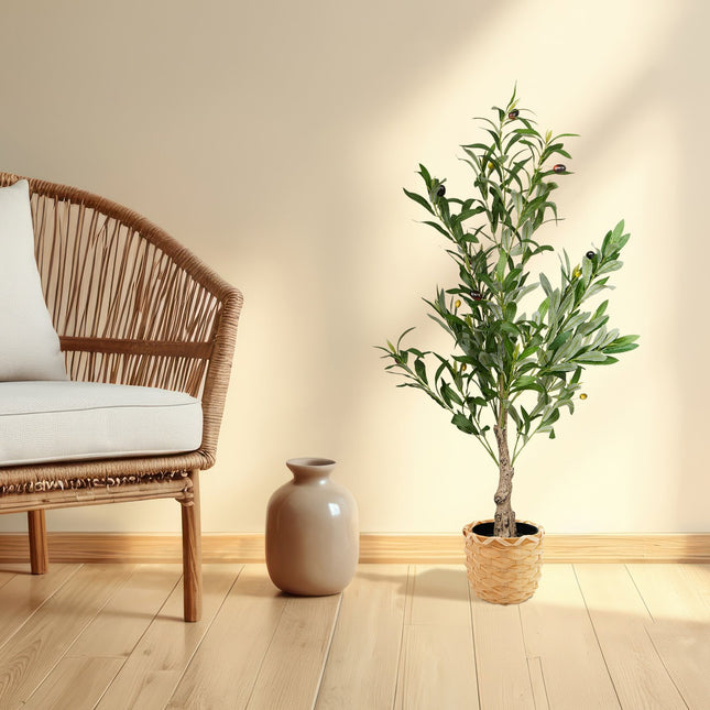 Artificial Olive Tree in Pot – Realistic, Low-Maintenance