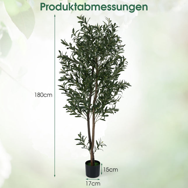 Artificial Olive Tree with Realistic Fruits & Moss, 1.8m