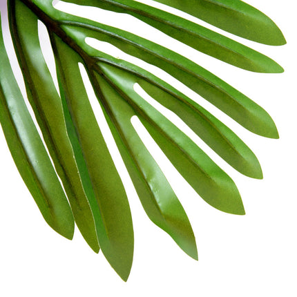 Palmier artificiel de grande taille (150 cm) avec pot, 19 feuilles de palmier, plastique, décoration pour intérieur et extérieur