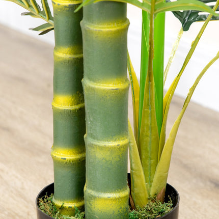 Künstliche Palme für Innenräume, 150 cm, mit zementgefülltem Standfuß