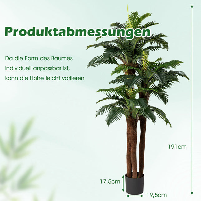 Sada umělých palem s tvarovatelnými listy, 191 cm