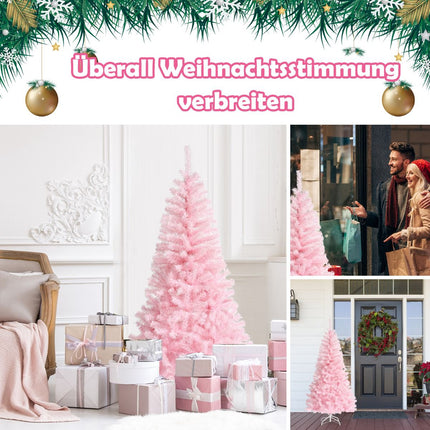Künstlicher rosafarbener Weihnachtsbaum 180 cm, Metallständer