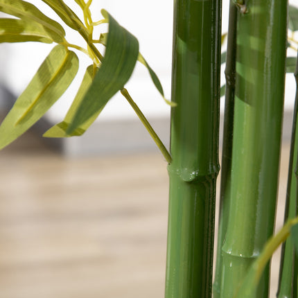 Artificial bamboo with planting, 180 cm, green
