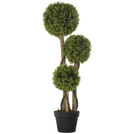 90 cm UV-protected boxwood in a pot - indoors/outdoors