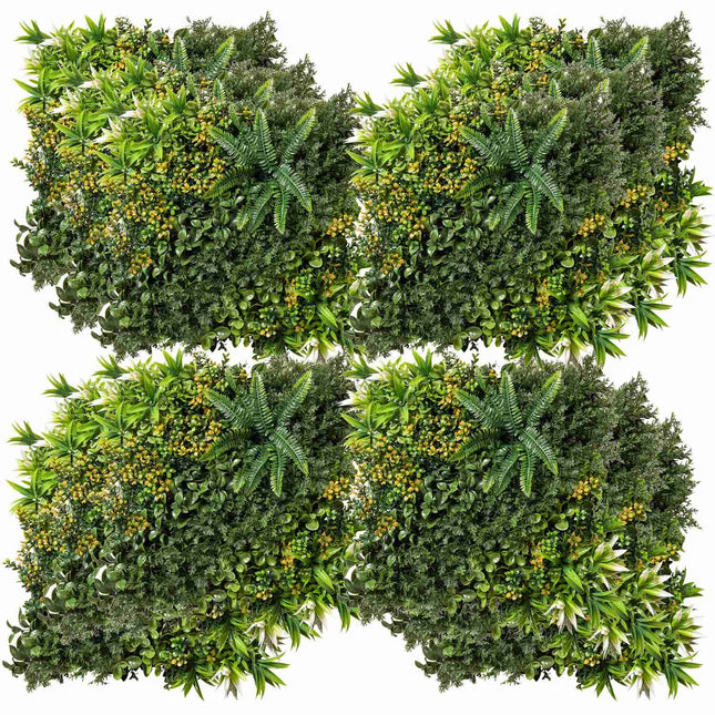 Artificial plant wall, UV protected, 12-pack, 50x50 cm