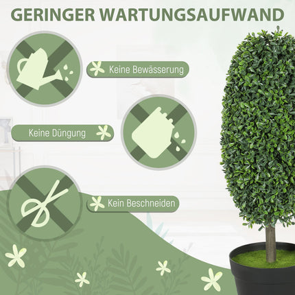 Artificial Plants Set of 2, UV-Resistant, 60 cm Tall