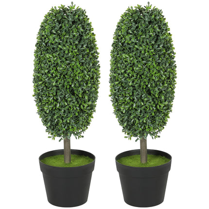 Artificial Plants Set of 2, UV-Resistant, 60 cm Tall