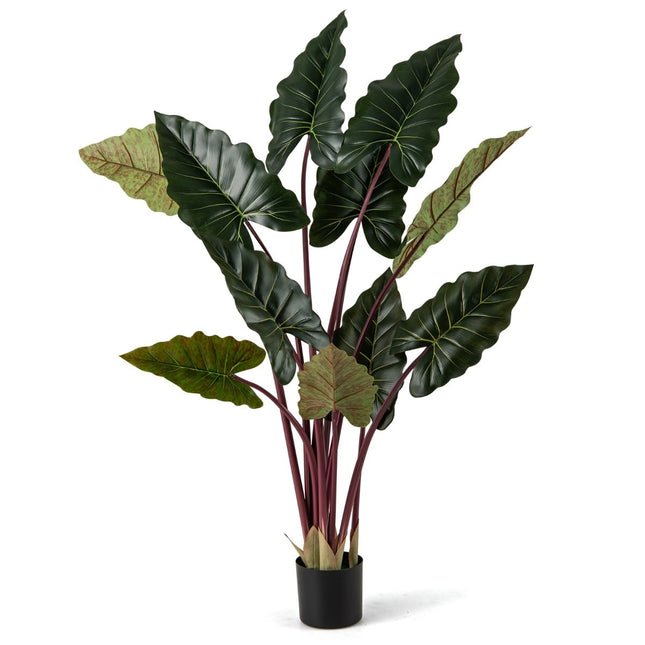Künstliche Rainbow Taro Pflanze, 160 cm, 11 Blätter