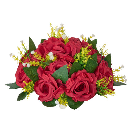 Artificial Red Rose Flower Balls, 10-Pack 240mm