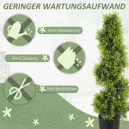 Künstlicher Spiral-Kegelbaum, 90cm, UV-beständig