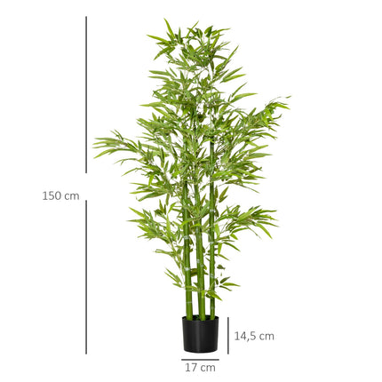 Umělý bambus, 924 listů, 150 cm, do interiéru i exteriéru