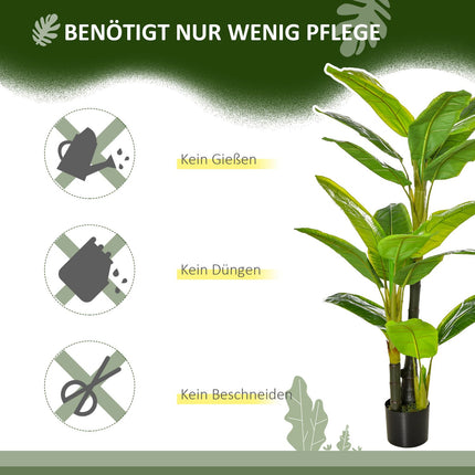 Künstlicher Bananenbaum, 150 cm, Dekoration für Innen/Außen