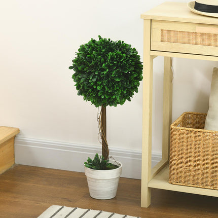 Artificial boxwood plants, UV resistant, 60 cm, set of 2