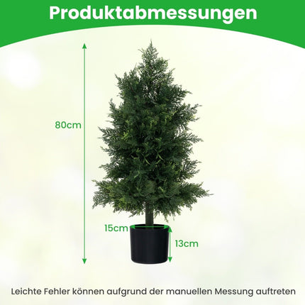 Künstlicher Zeder-Formschnittbaum mit Topf und sonnenbeständigen Blättern, Kiefernbaum