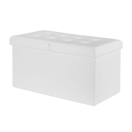Banc en cuir artificiel avec couvercle rabattable