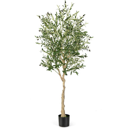 Artificial olive tree with 1296 leaves & 72 fruits olive plants 182 cm