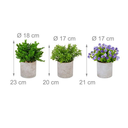 Artificial plants set of 3