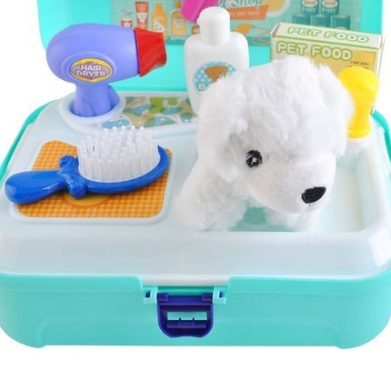 A set for bathing a dog - a toy