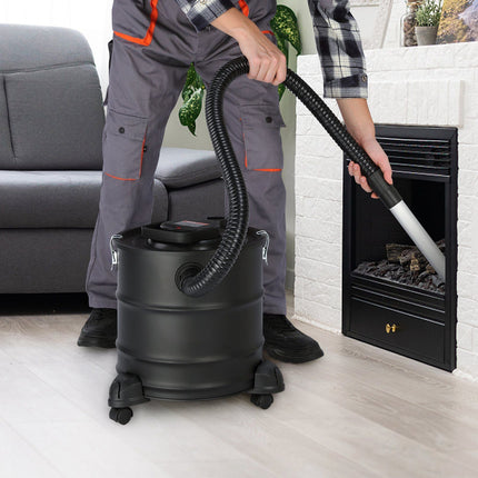 Ash Vacuum Cleaner 20L, 1200W, HEPA, Hose, Wheels