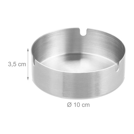 Cendrier en acier inoxydable, lot de 2